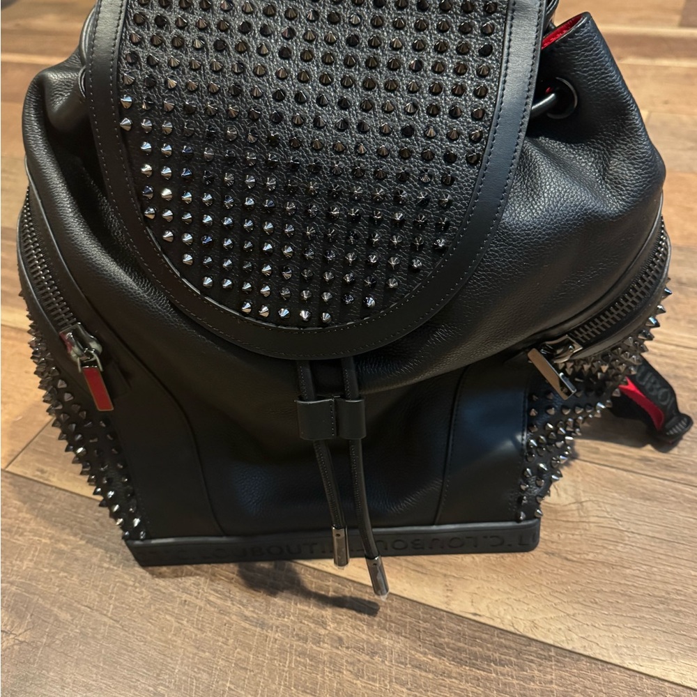 Black Studded Men's Backpack